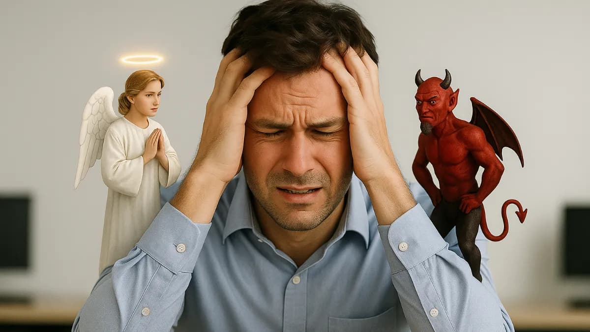 SEO professional met zijn handen in het haar om AI Overviews dilemma